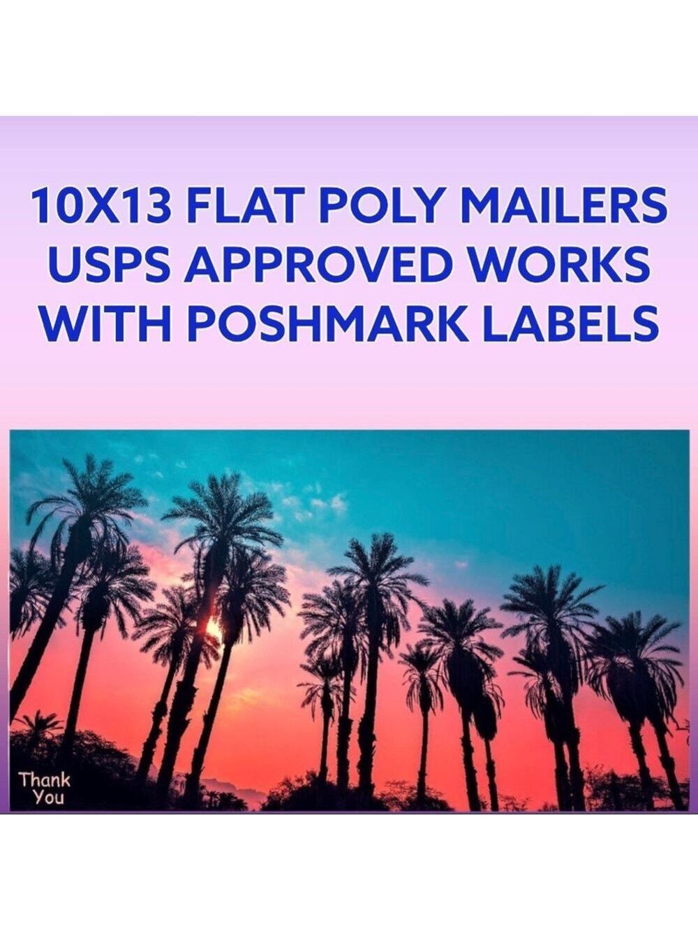 25 10X13 Poly Mailers Twilight Palms PRICE IS FIRM - Picture 6 of 8
